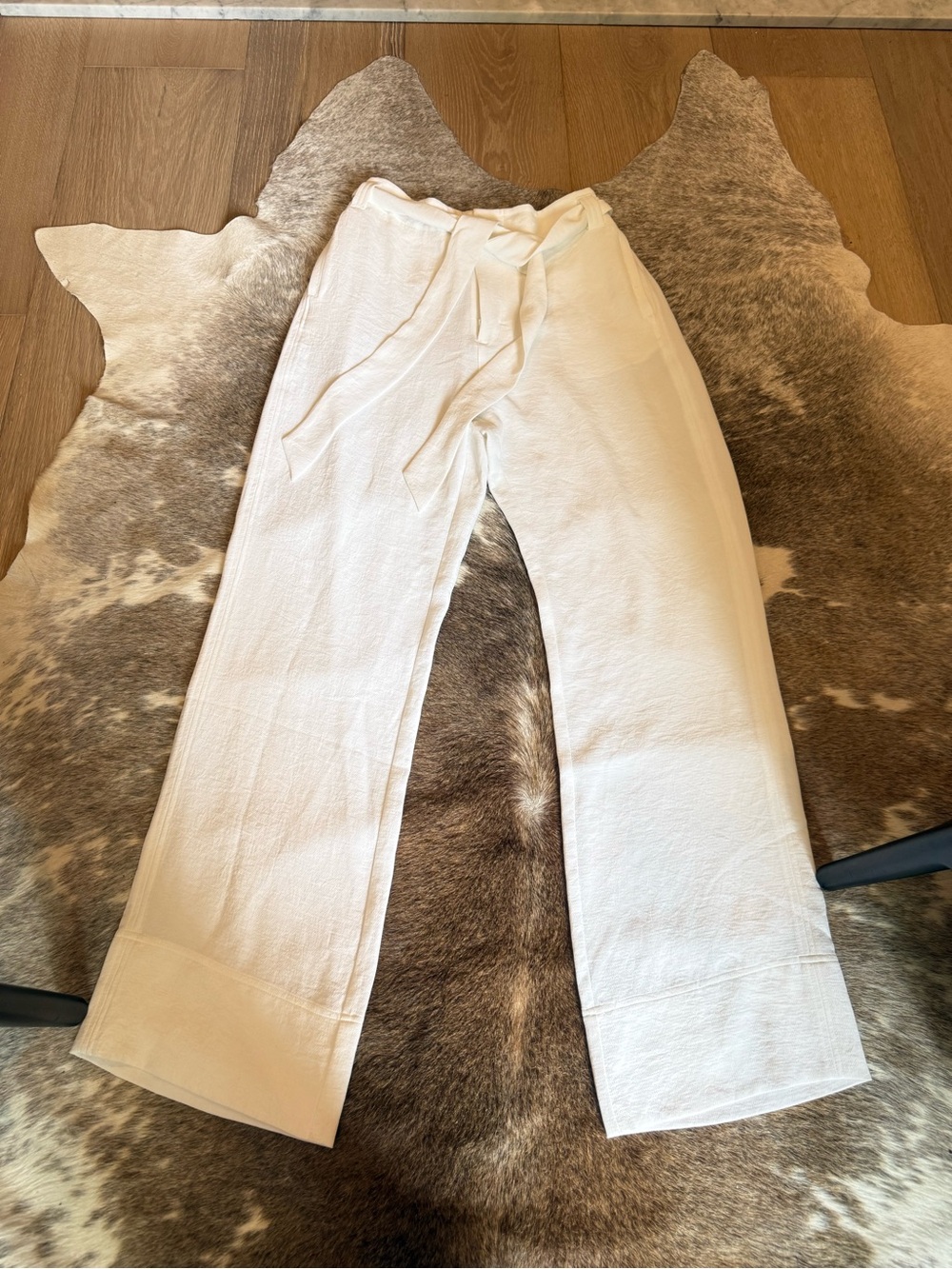 Brochu Walker white/cream wide leg pants trousers.